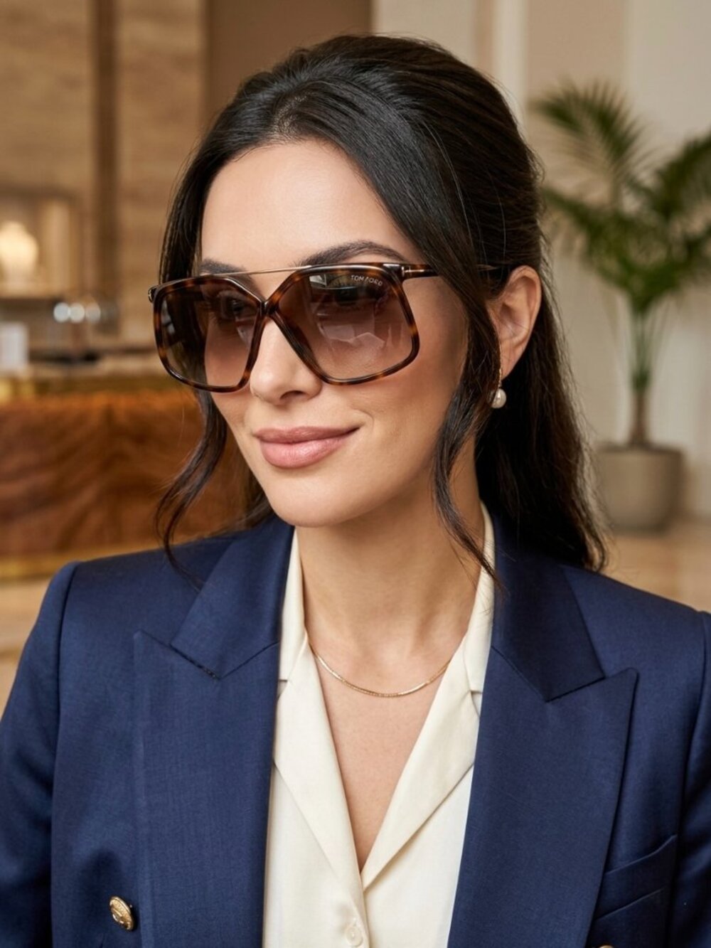 TOM FORD MERYL TF1038/S 52F HAVANA BROWN AUTHENTIC SUNGLASSES